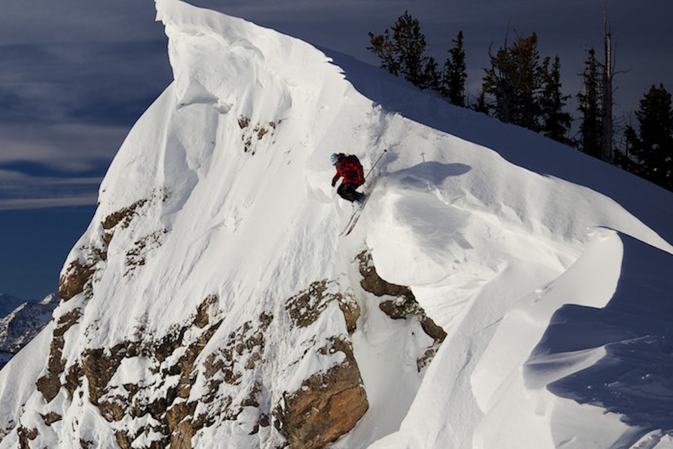 Skier Parker Cook at Alta, UT